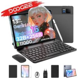 DOOGEE Android 16 U13 Tablet PC 2 in 1 da 13 pollici 32GB (6 + 26) 256GB Batteria Gemini AI mAh Widevine L1 con supporto Tablet PC Nuovo