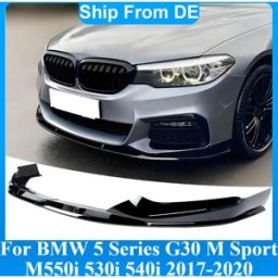 NONE Spoiler Anteriore per BMW Serie 5 G30 G31 M Sport 2017-2020 M550i 530e 530i 540i, Diffusore Paraurti Anteriore, Kit Carrozzeria Tuning