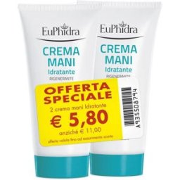EUPHIDRA Crema Mani Idratante Rigenerante 150 ML (2 X 75 ML)