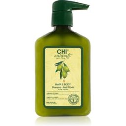 CHI Olive Naturals Hair & Body Shampoo shampoo e gel doccia con olio d'oliva 2 in 1 340 ml