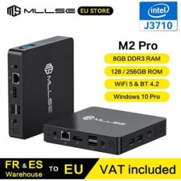 MLLSE Mini PC M2 Pro, processore Intel J3710, 8 GB di RAM, ROM Go, Wi-Fi 5, BT 4.2, computer da scrivania miniaturizzato con Windows 10
