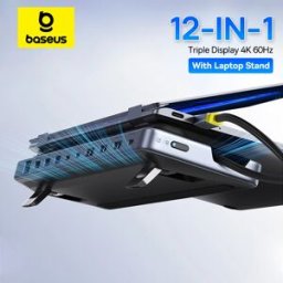 BASEUS EH3 Hub USB C 12 in 1 HDMI DP 4K 60Hz Tripla Display 3.2 per MacBook Laptop PD 100W HUB tipo C con supporto Docking station