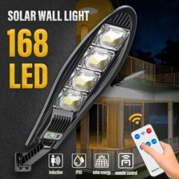 ESMARTER Lampione stradale da giardino per esterni con luci solari a LED con sensore di movimento e telecomando Lampada da parete impermeabile per proiettore da garage