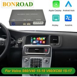 BONROAD Decoder Wireless CarPlay Android per Aggiornamento Schermo OEM Auto per Volvo XC60 V60 V40 S60 2015-2019 Schermo da 7 Pollici Airplay