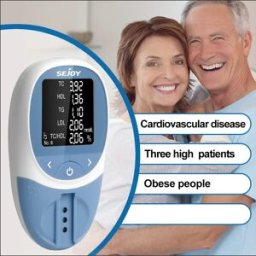 komwell Misuratore di lipidi 5 in 1, kit per test di colesterolo trigliceridi LDL TC TG HDL Analizzatore di profili di lipidi nel sangue