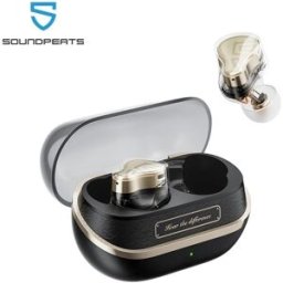 SoundPEATS Cuffie Bluetooth wireless H3 Hi-Res, LDAC aptX Lossless, auricolari HiFi con triplo driver 1DD+2BA, cancellazione attiva del rumore ANC da 55 dB, 6 microfoni AI ENC, Bluetooth 5.4,