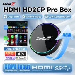 Carlinkit NUOVO HD2CP Pro CarPlay A HDMI Wireless Android Auto CarPlay 3-in-1 Smart Car Box Plug and Play 2K Video Streaming Box