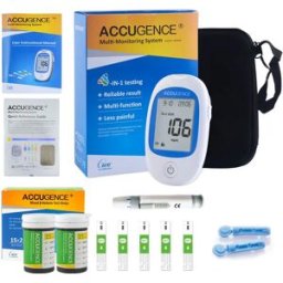 komwell Kit misuratore di cétono nel sangue per test rapido per la dieta Keto con monitor di cétono e strisce 30 pezzi con lancette per cétosi e dieta cetogenica