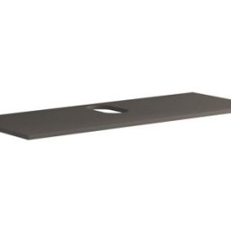 Leroy Merlin Top per lavabo appoggio Niwa L 120 x H 1.8 x P 46 cm laccato opaco grigio carbone truciolare