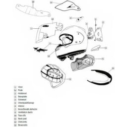 Arai Presa D´aria Per Il Mento Del Casco Xc System White One Size