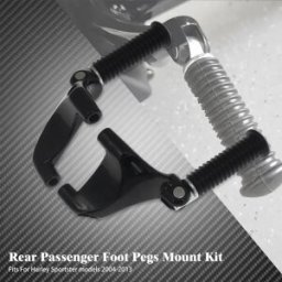 MACTIONS Moto CNC poggiapiedi posteriore passeggero pedane Kit di montaggio pedale nero per Harley Sportster XL Iron 883 1200 72 48 2000-2021 2022