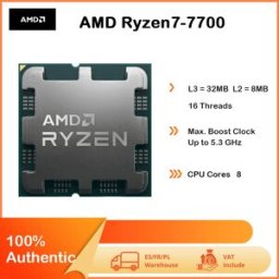 AMD Ryzen 7 7700 R7 7700 CPU 4.5 GHz 8-core 16-thread 5nm L3 = 32M socket AM5 sigillato senza dissipatore