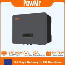 PowMr VDE 12KW 20KW Inverter trifase 48V 220V Inverter solare ibrido sulla rete Dual MPPT Trackers IP65 Impermeabile con BMS WIFI