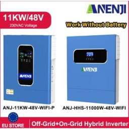 ANENJI 11KW Inverter Solari Ibrido 48V 220V MPPT Inverter Wifi On/Off Grid inverter ibrido solare per Pannello Solare Elettrodomestico