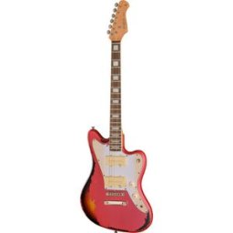 Harley Benton JA-60HA CA over SB Candy Apple Red su 3
