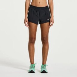 Saucony - Outpace 2.5" Split Short - Nero