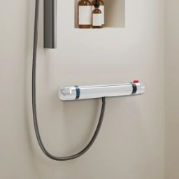 NONE Valvola termostatica per doccia, valvola miscelatrice termostatica, rubinetto per vasca da bagno con controllo della temperatura, montaggio a parete per bagno di casa