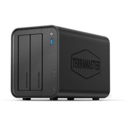 TERRAMASTER F2-425 Archiviazione NAS a 2 alloggiamenti – CPU Intel x86 Quad-Core, 4 GB di RAM, archiviazione attaccata in rete (senza disco)