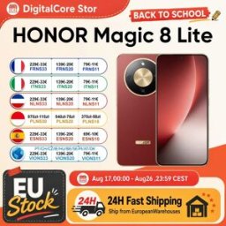 Honor 2026 Nuovo Magic8 Lite Versione EU 5G Smartphone Android Telefoni Cellulari AMOLED Snapdragon 6 Gen 4 7500mAh Fotocamera AI 108MP OIS