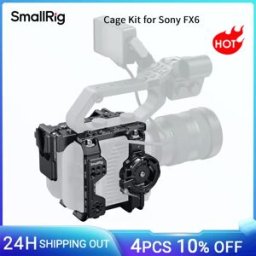 SmallRig Kit Gabbia FX6 per Sony FX6 per Riprese Verticali con Piastra Superiore, Adattatore per Impugnatura Laterale, Morsetto per Cavo, Base e Piastra V-Mount