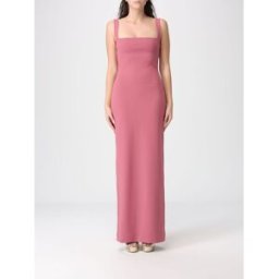 Solace London Abito lungo in crêpe Rosa Taglia 12