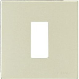 Vimar 8000 placca 1M alluminio anodizzato scatto tonda colore oro