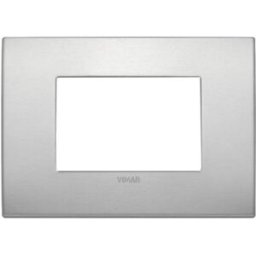 Vimar Arké placca Classic 3M alluminio colore alluminio naturale