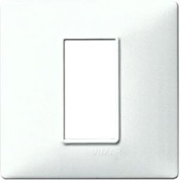 Vimar Placca 1 modulo Plana bianco 80x80 mm