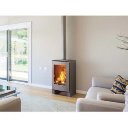 Panadero Stufa a legna Nevada in acciaio 7,5 kW nero metallico