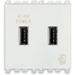 Vimar Arkè unità alimentazione USB 2M 5V2,1A colore bianco