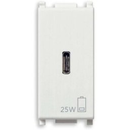 Vimar Alimentatore USB C PD 25W bianco Plana