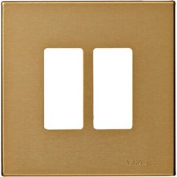 Vimar 8000 placca 2M alluminio anodizzato scatto tonda colore bronzo