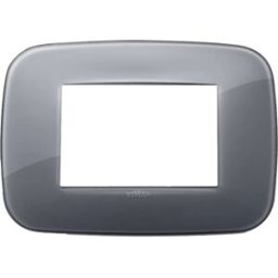 Vimar Arké placca Round 3M tecnopolimero reflex colore grigio fumè