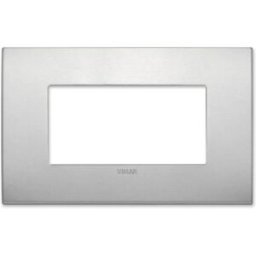 Vimar Arké placca Classic 4M alluminio colore alluminio naturale