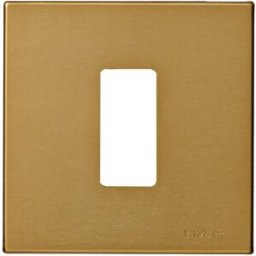 Vimar 8000 placca 1M alluminio anodizzato scatto tonda colore bronzo