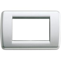 Vimar Idea placca Rondò 3M metallo pressofuso colore argento metallizzato