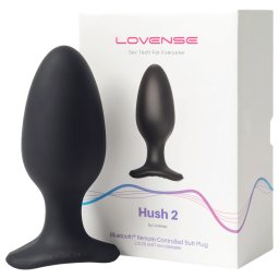 LOVENSE Hush 2 L - piccolo vibratore anale ricaricabile (57 mm) - nero