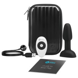 b-Vibe Rimming - vibratore anale con sfere rotanti - nero