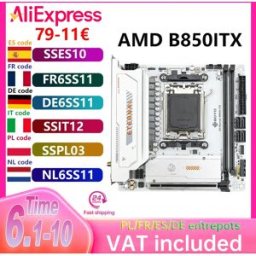 Soyo Scheda Madre B850ITX AMD per Processori AMD Ryzen AM5 DDR5 Supporta CPU 7000 8000 9000 PCIe 5.0x16 PCIe 4.0x4 M.2 ARGB WIFI6