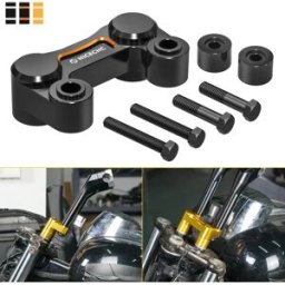 NICECNC Piastra di apertura per riser manubrio da 2,5 "per Harley Street Bob 114 FXBBS Low Rider S FXLRS 117 Softail FXST Road King FLHR Road Glide