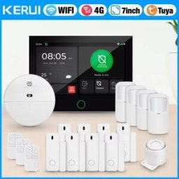 KERUI 7 pollici IPS Grande Touch Screen Pannello di Allarme Domestico 4G LTE GSM WiFi Sistema di Allarme Senza Fili di Sicurezza Antifurto Tuya Smart Alexa