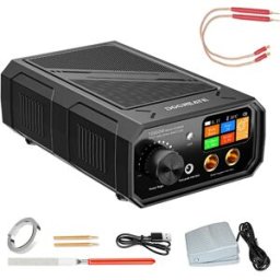Vremota Saldatrice a Punti Portatile 10000W, Macchina per Saldatura a Impulsi Doppia 1200A Regolabile per Batterie 18650
