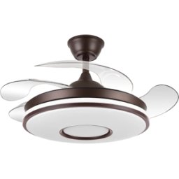 FABRILAMP ABRILA HIGH RANGE Ventilatore DC Dani 59w 6980lm Marrone 4 Pale da 107d 3000-4000-6000k Telecomando, Intensità Regolabile, Memoria e Timer Controllo dell'aria per estate o inverno Include telecomando