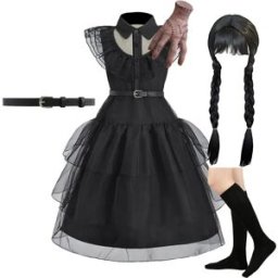 TPMG Costume da Bambina, Vestito da Strega Nera per Bambini, Abito da Principessa per Feste, Cena, Halloween, Danza