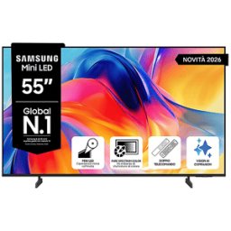 Samsung Mini LED AI TV 55" UE55M70HAUXZT 4K, Processore 4K, 4K Upscaling, Color Booster, OTS Lite, Metal Stream Design, Vision Smart TV, 2026