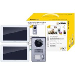 ELVOX VIMAR Videocitofono WiFi connesso KIT VIDEO 7IN TS WIFI 2F ALIM. DIN 2 fili TFT LCD 7" touchscreen, 6 suonerie