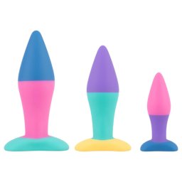 PMV20 Koda - set plug anale dilatatore - silicone colorato