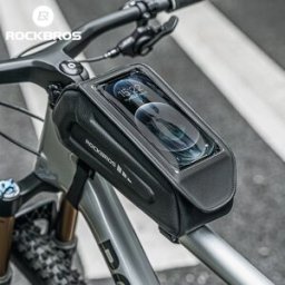ROCKBROS Bike Bag 1.7L borsa per telefono borsa per tubo con telaio anteriore impermeabile supporto per telefono Touch Screen custodia rigida per bicicletta accessorio Mtb