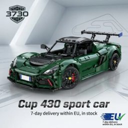 NONE Modello di Auto da Corsa Supersportiva 1:8 Cup 430, Blocchi da Costruzione Tecnici, Kit Modello di Supercar ad Alta Velocità, Giocattolo per Ragazzi e Adulti, Regalo Fai-da-Te, 3730 Pezzi