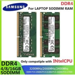 Samsung Memoria RAM DDR4 SODIMM per Laptop 4GB 8GB 3200MHz 16GB 2666MHz 2400MHz per CPU Intel PC4 2400T 2666V 3200